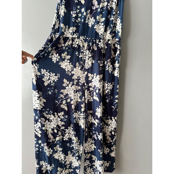 Bumblebella 1X Floral Jumpsuit Cottagecore Coquette Palazzo Leg Romantic Fit y2k - Picture 8 of 8